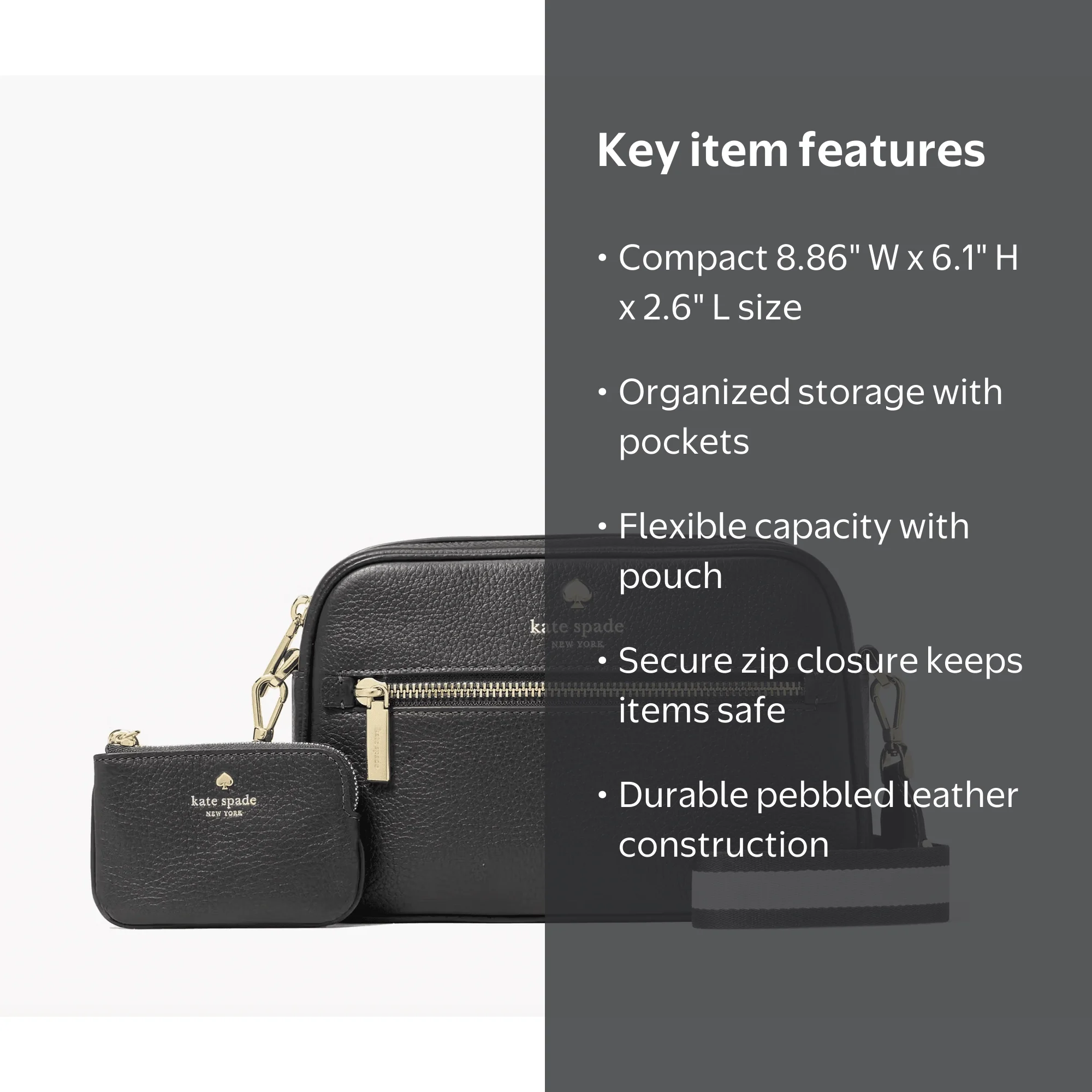 Kate Spade New York Emma Pebbled Leather Camera Bag - Walmart.com