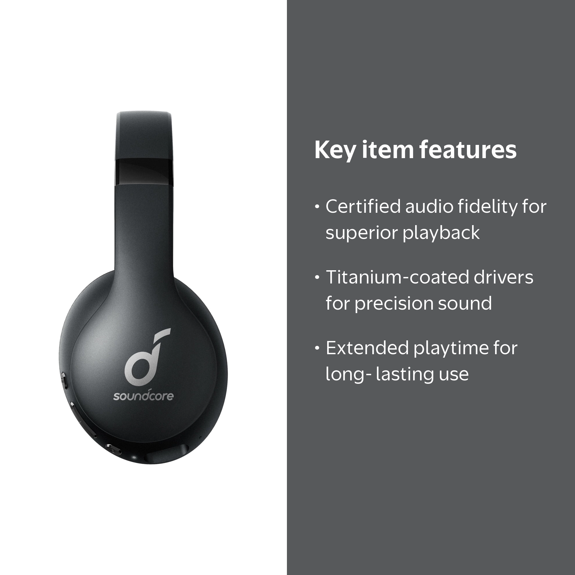 Anker Soundcore Life 2 Neo Bluetooth Over-Ear Headphones, 60-Hour