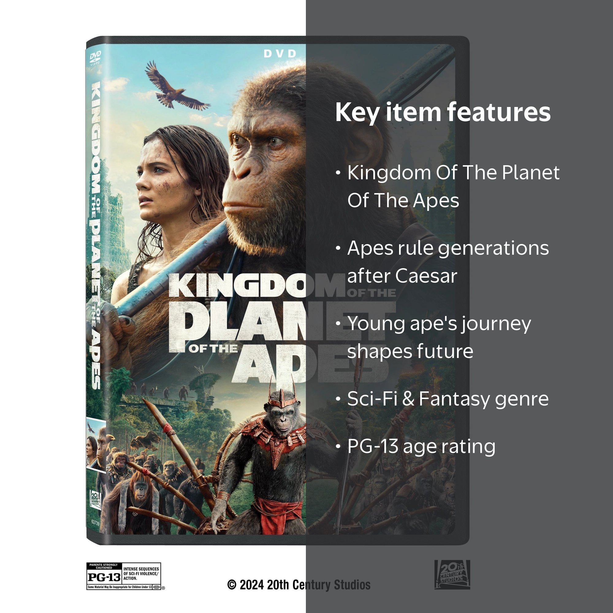 Kingdom Of The Planet Of The Apes (DVD), 20th Century, Sci-Fi