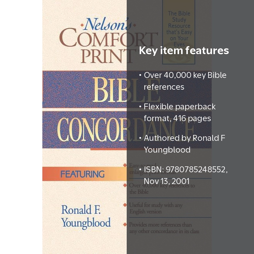 Comfort Print Bible Concordance, (Paperback) - Walmart.com