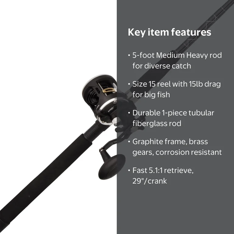 big 5 fishing rods and reels Reaction Tackle Rod Spinning Reel Combo Predator Pro class fish Fly Fishing Combo