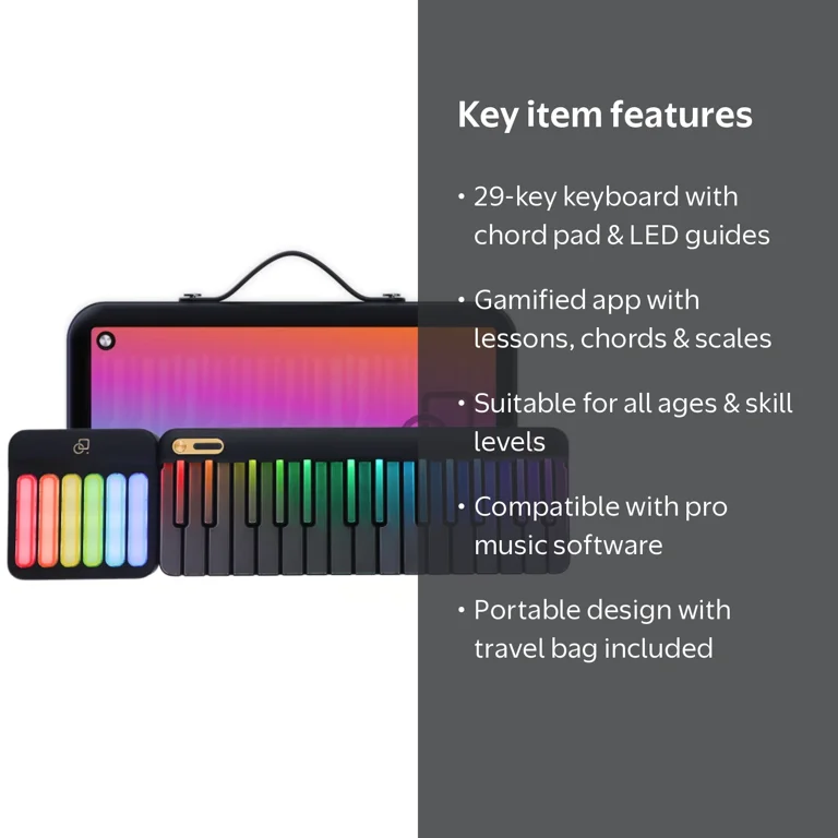 PopuPiano Smart Piano MIDI Keyboard for Music Beginners, Adults