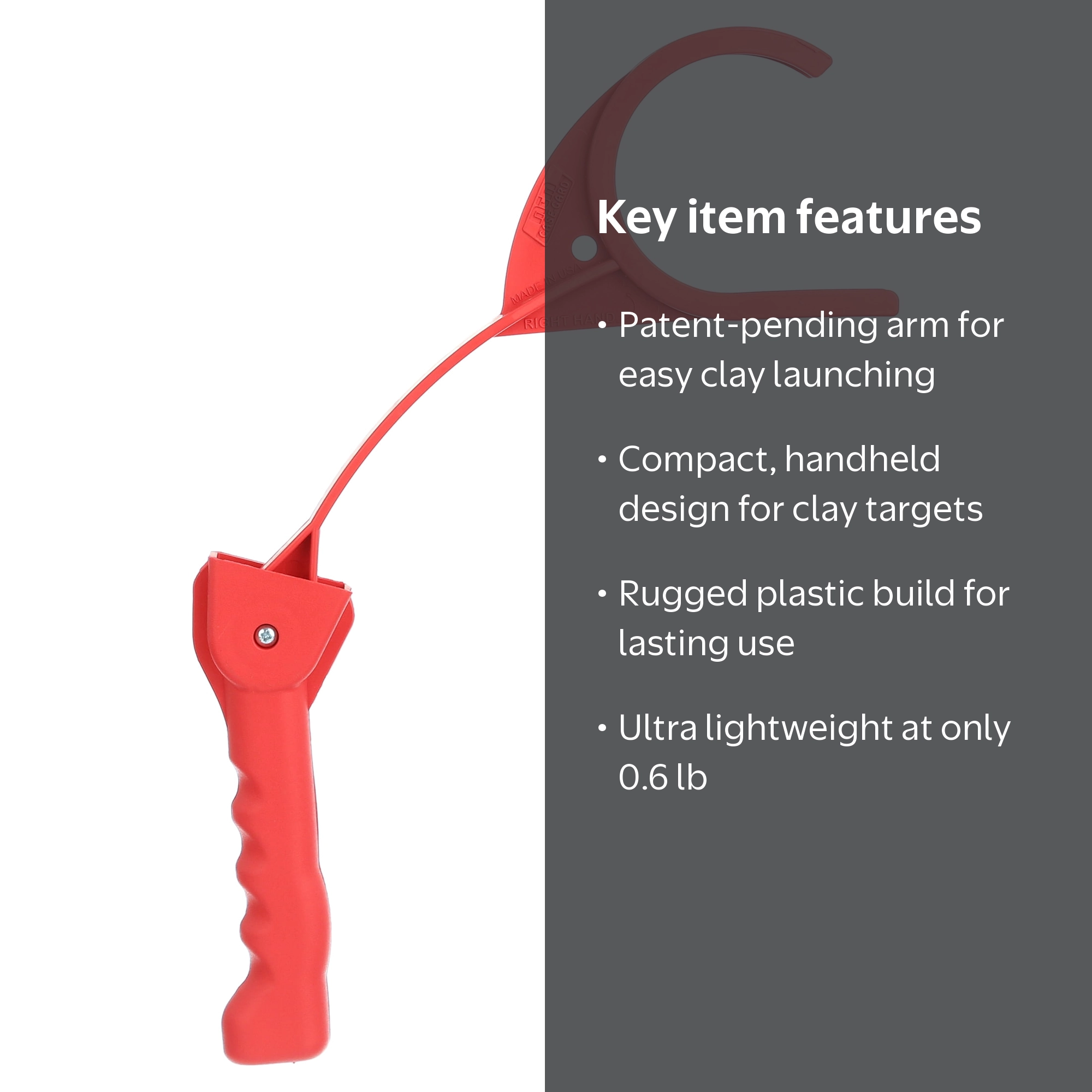 MTM Clay Target Thrower with Power Pivot Arm, Plastic, Red, 0.6 lb