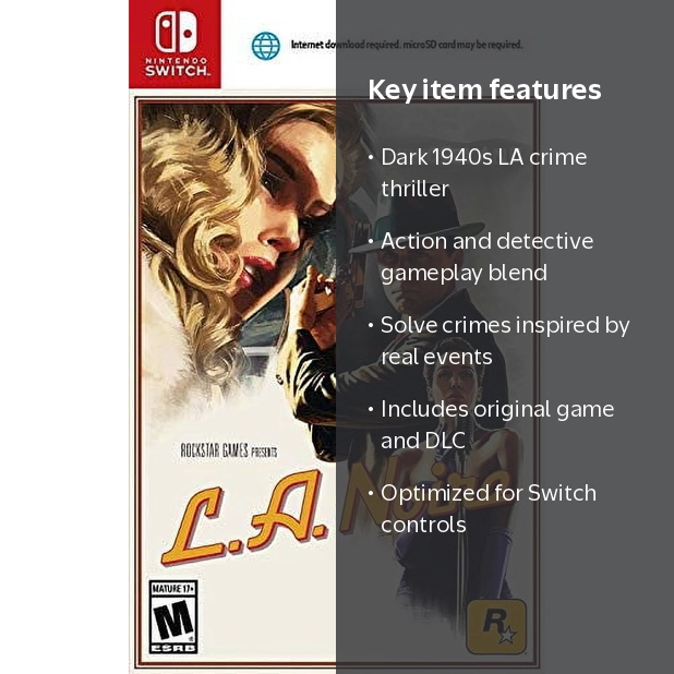 L.A. Noire - Nintendo Switch - Walmart.com