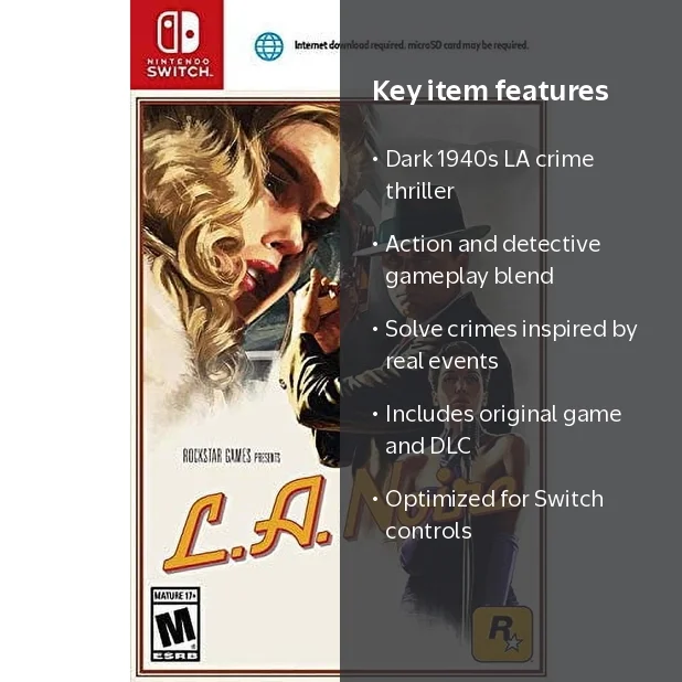 L.A. Noire - Nintendo Switch - Walmart.com