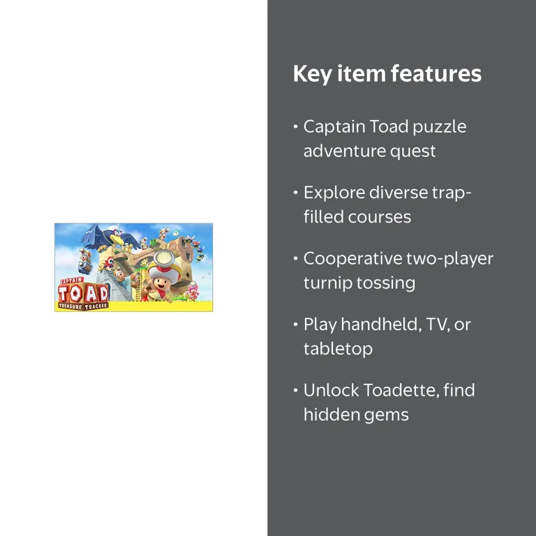 Nintendo Captain Toad Treasure Tracker, Switch Digital, Puzzling