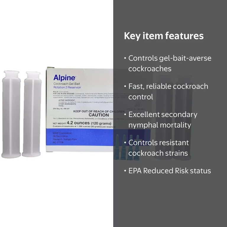 Alpine Cockroach Gel Bait Rotation 2 - 1 Pack (4 Tips, 4 Plungers