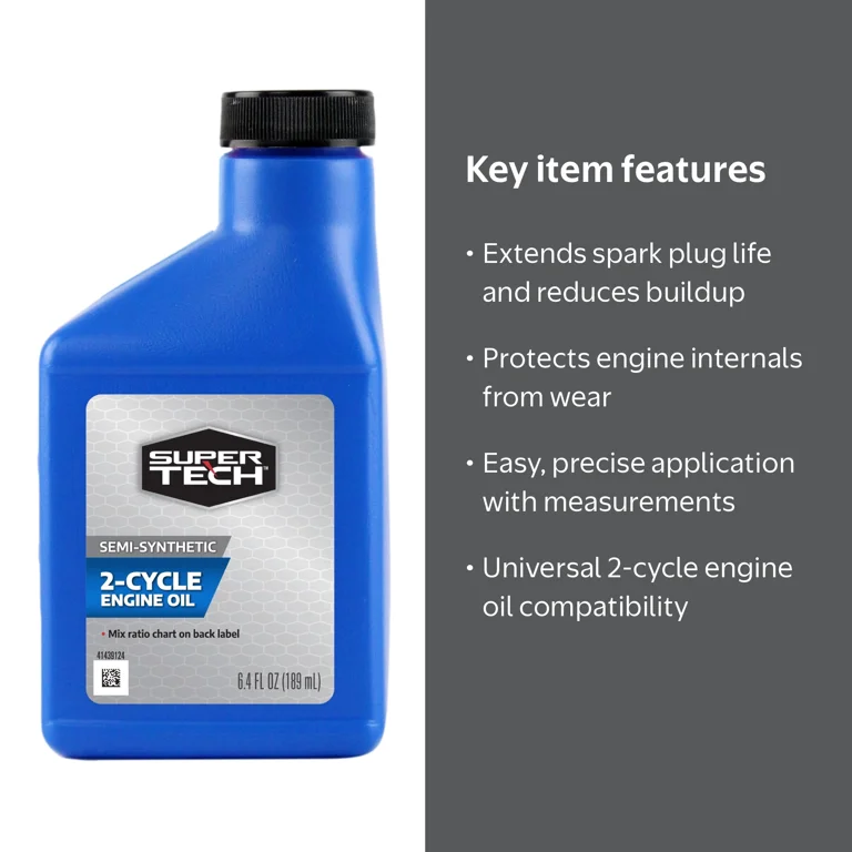 Super Tech Universal 2-Cycle Engine Oil 6.4 oz Bottle for High