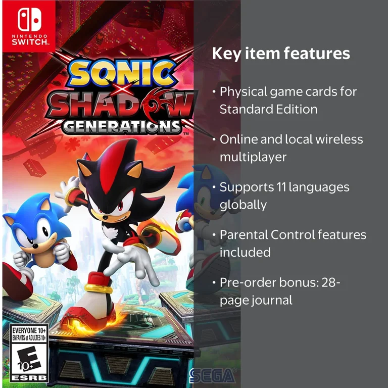 SEGA Sonic X Shadow Generations, Nintendo Switch Video Game