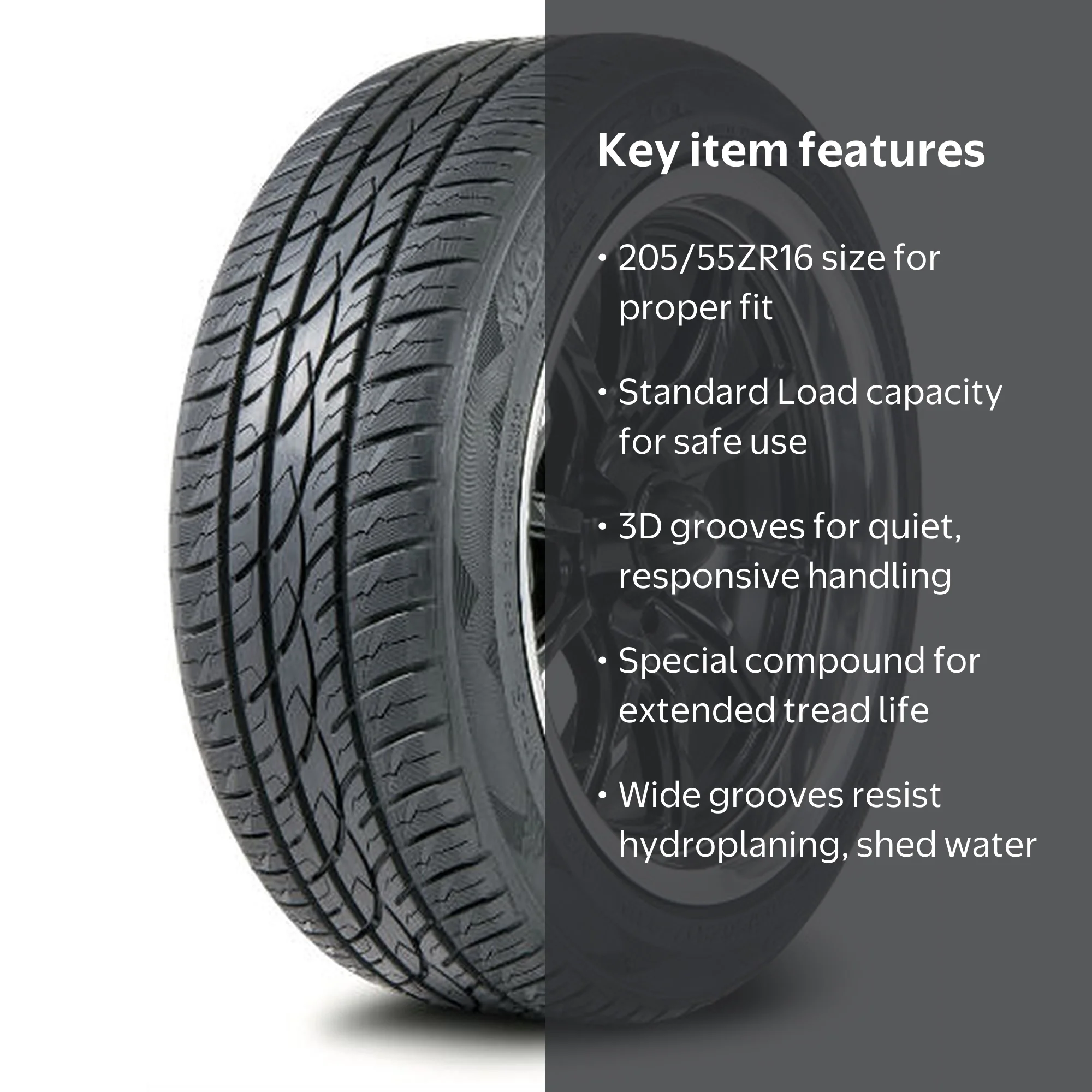 Groundspeed Voyager GT All Season 205/55ZR16 94W Passenger Tire