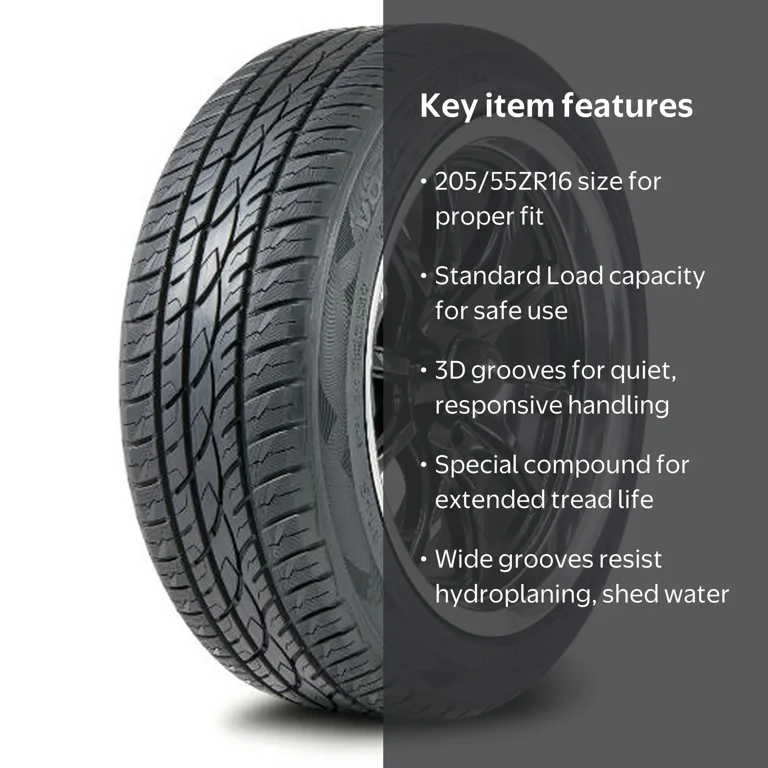 Groundspeed, Passenger Tire, All Season, 205/55ZR16 - Walmart.com