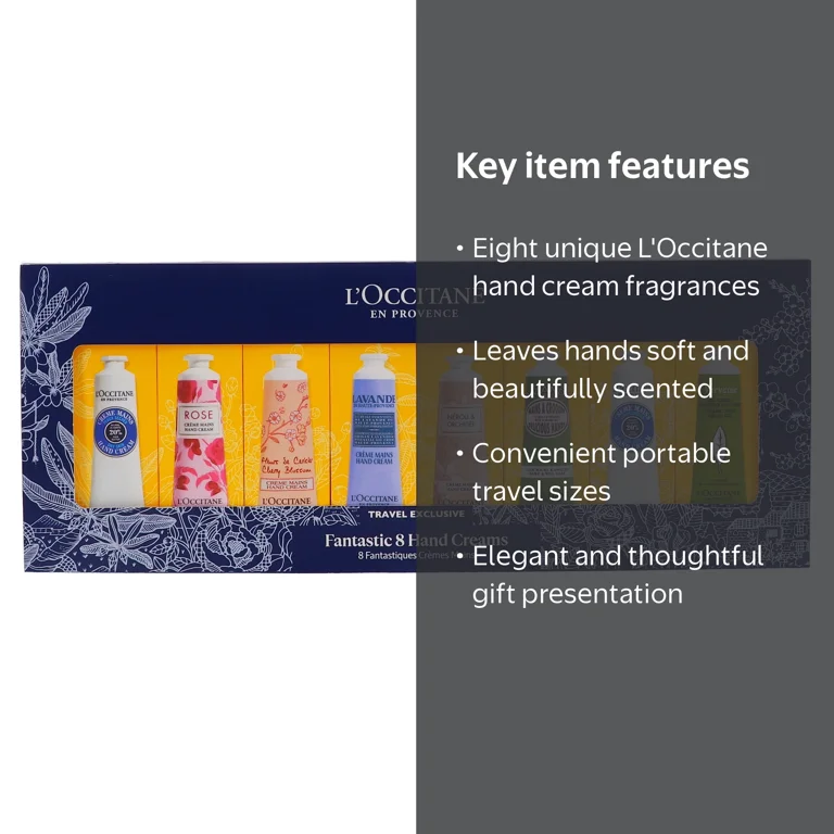 L'Occitane, Hand Creams Set, 8-Pack, Moisturizing and Fragrance