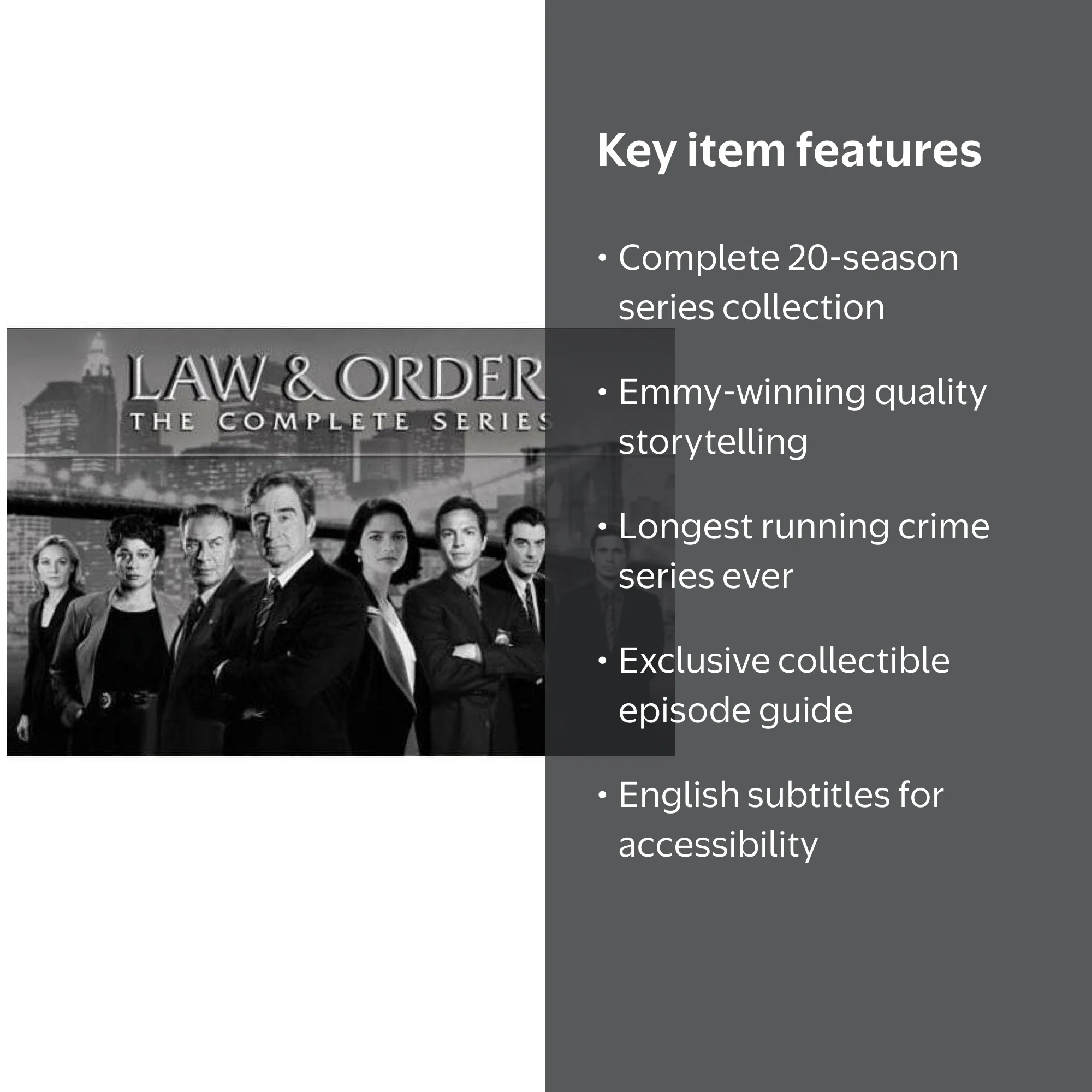 Law and Order: Complete Series Seasons 1-20 Full NY Box Set (DVD