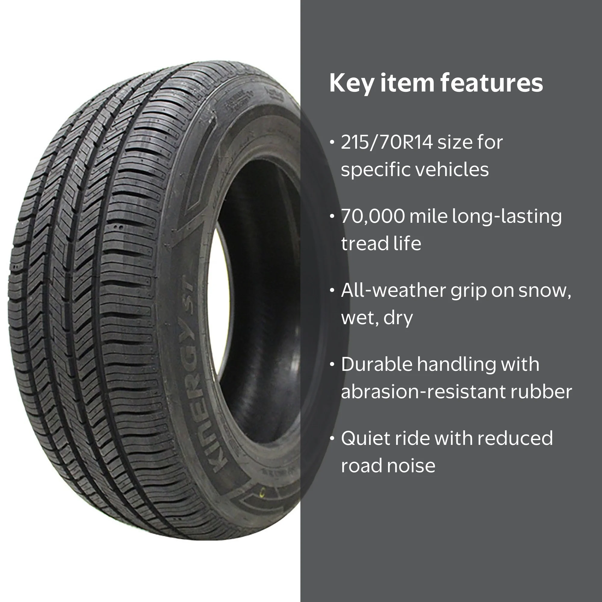Hankook, Passenger Tire, Kinergy ST H735 215/70R14 96T, All Season