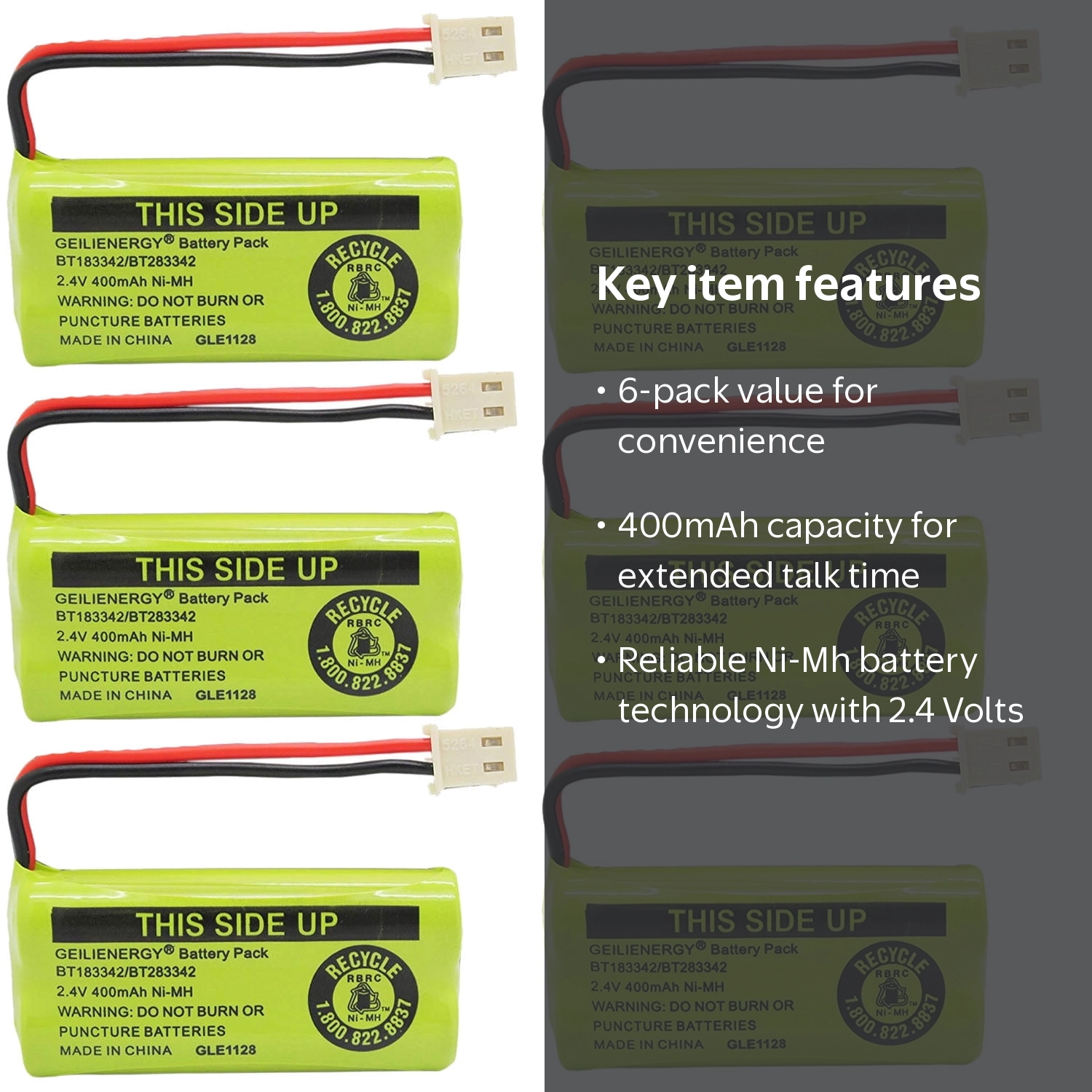 AT&T Vtech Ni-Mh Rechargeable Cordless Phone Battery BT183342