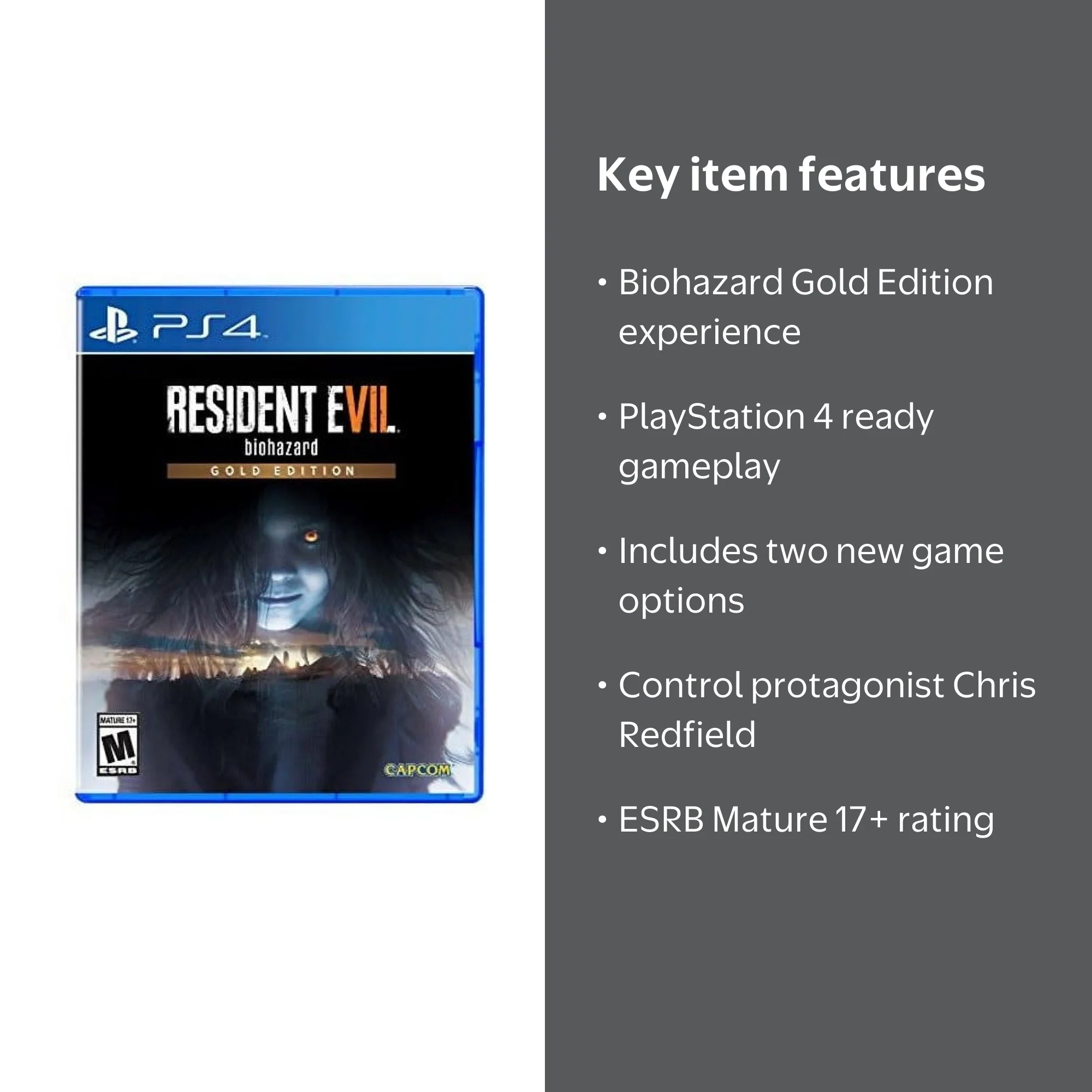 Capcom, Resident Evil 7 Biohazard Gold Edition, 56040, PlayStation