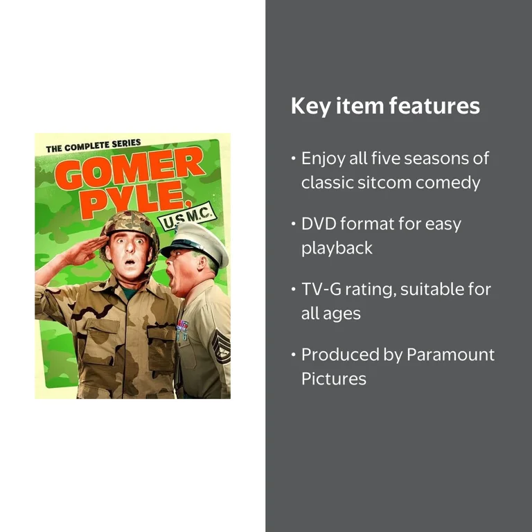 ミリタリー・パワーDVD-BOX①②セット Paramount's Gomer Pyle-USMC: Complete Series DVD, Classic Comedy