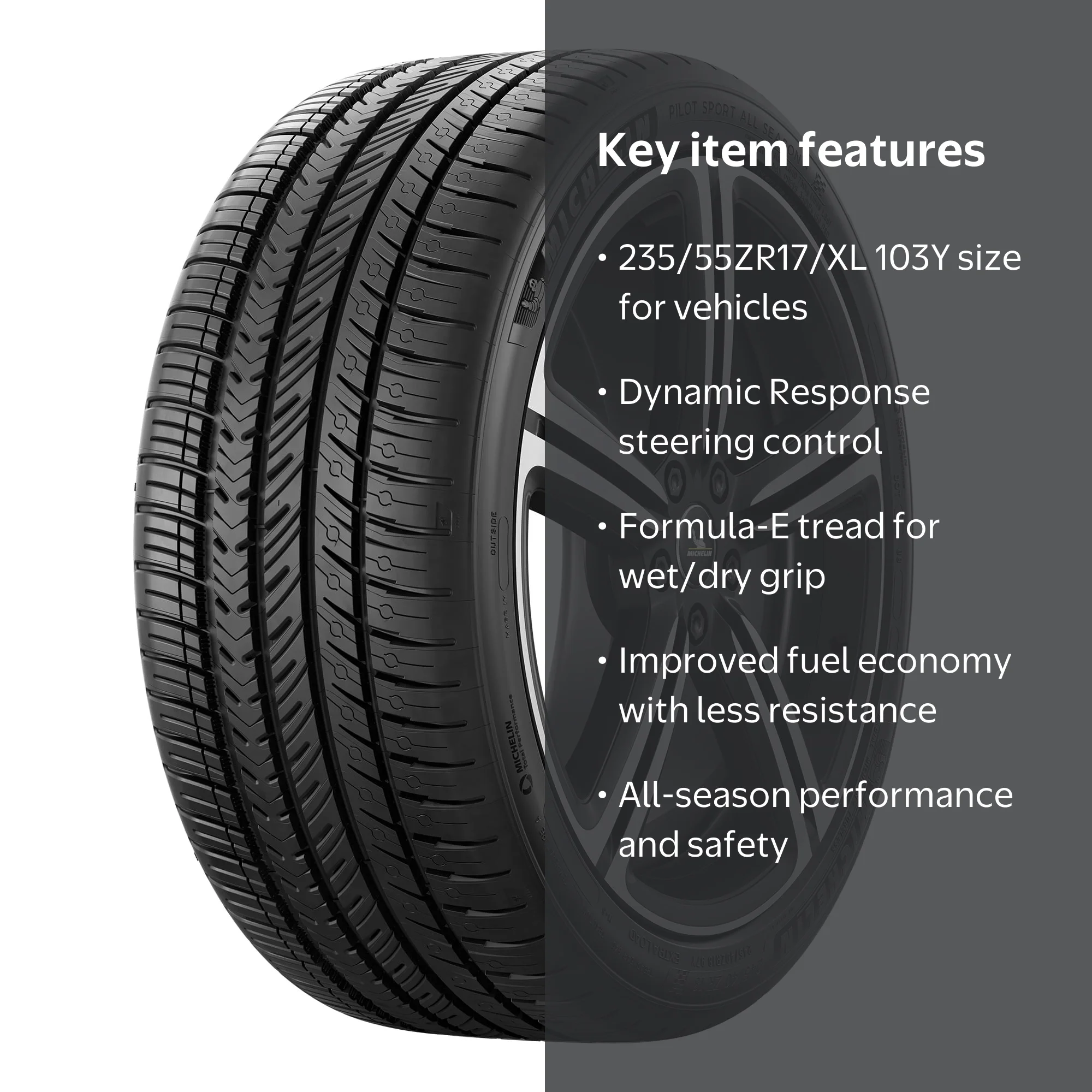 Michelin Pilot Sport All-Season 4 235/55ZR17/XL 103Y Tire Michelin Pilot Sport All-Season 4 235/55ZR17/XL 103Y Tire