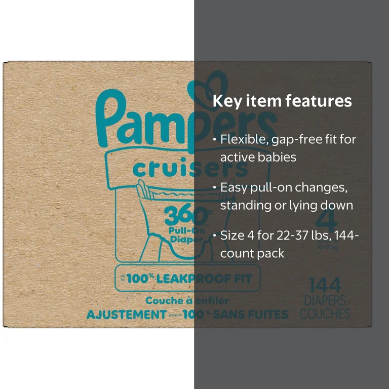 Pampers, Baby Diapers, Size 4, 144ct with Leakproof Fit - Walmart.com