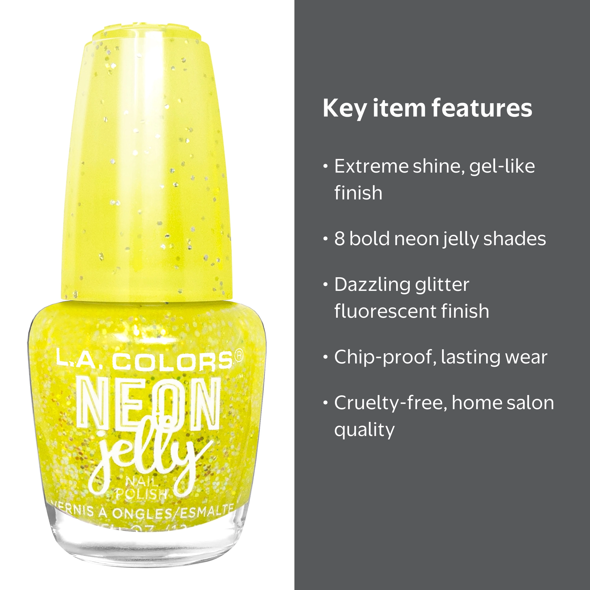 L.A. Colors Extreme Shine Gel-Like Nail Polish, Sunbeam, 0.44 fl