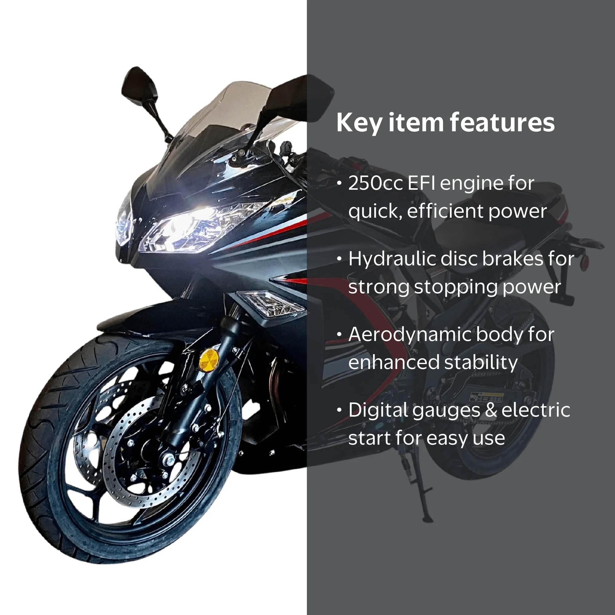 Venom SuperBike | 250cc Motorcycle | Fuel Injected | 6 Speed