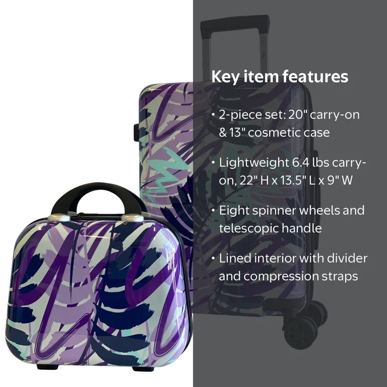 World Traveler Seasons 2-Piece Hardside Carry-on Spinner Luggage