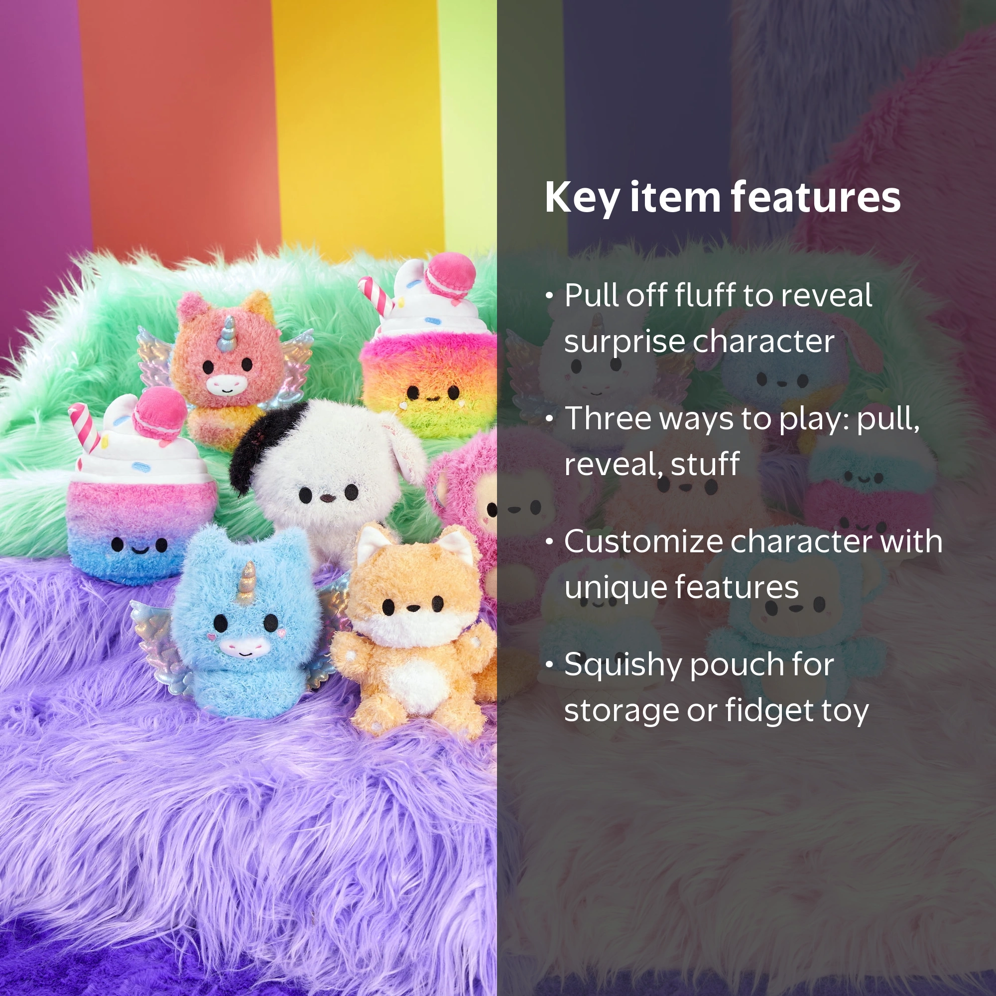 Fluffie Stuffiez Cat Small Collectible Plush Cat, Surprise Reveal