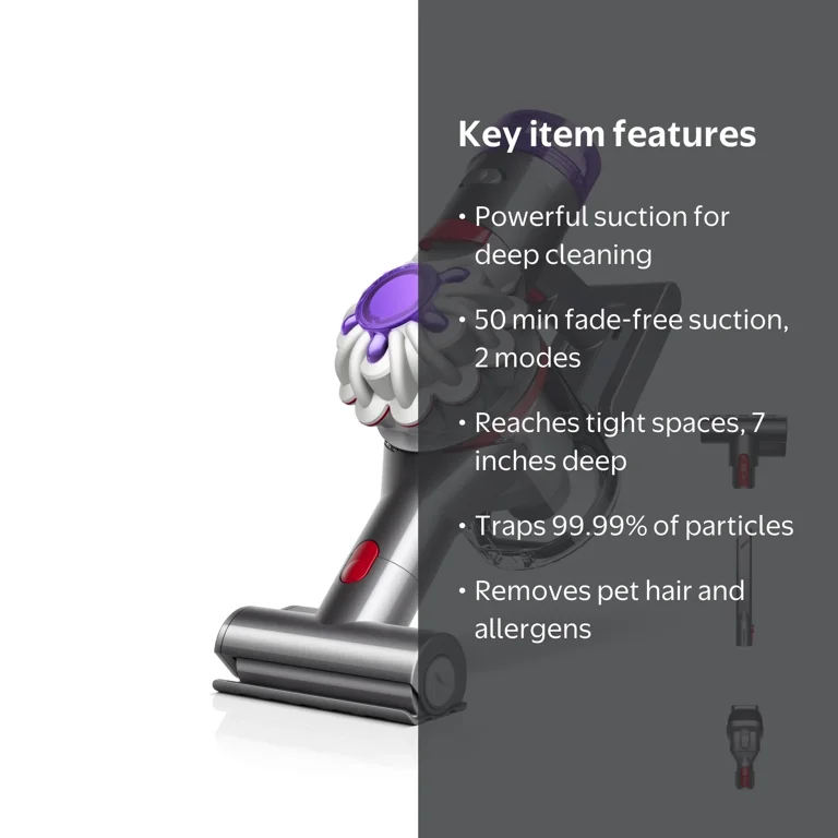 Dyson Car+Boat Handheld Vacuum, Silver, Up to 50 Min Run Time