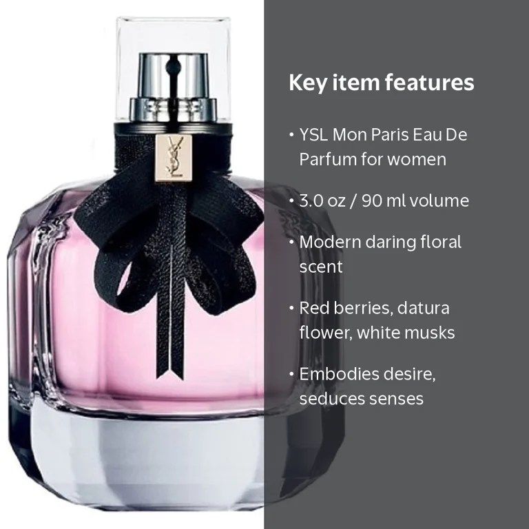 Yves Saint Laurent, Mon Paris, 3.0 oz Eau De Parfum Women Perfume