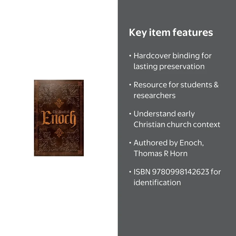 Enoch's Book of Enoch - A Historic and Theological Study Resource