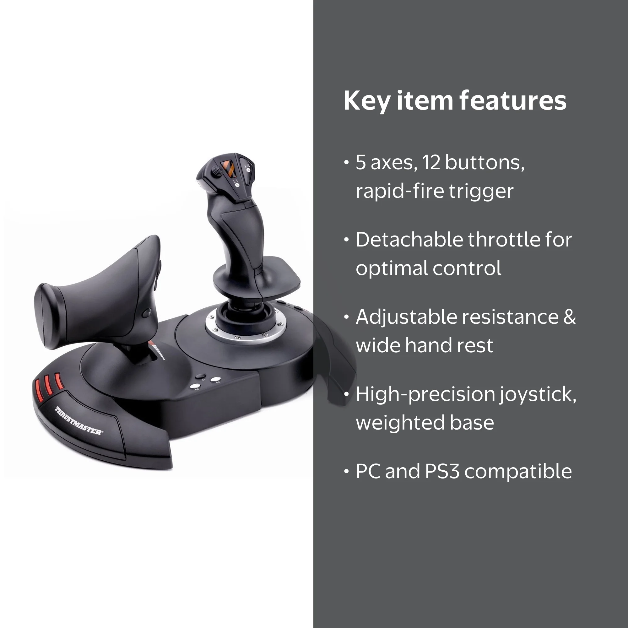 Thrustmaster T-Flight Hotas X Joystick - High Precision, Ergonomic