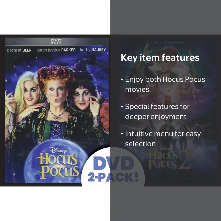 Hocus Pocus 1 and 2 DVD 2 Film Set - Walmart.com