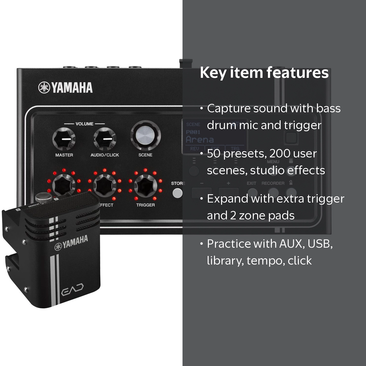 Yamaha EAD10 Compact Electronic Drum Module with Mic, Trigger