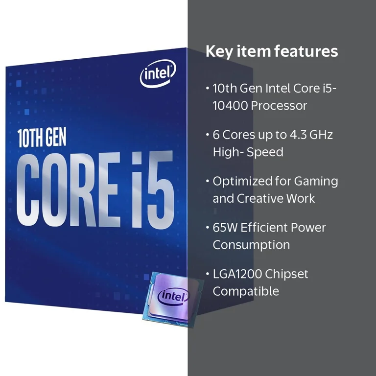 Intel Core i5-10400 Desktop Processor 6 Cores up to 4.3 GHz