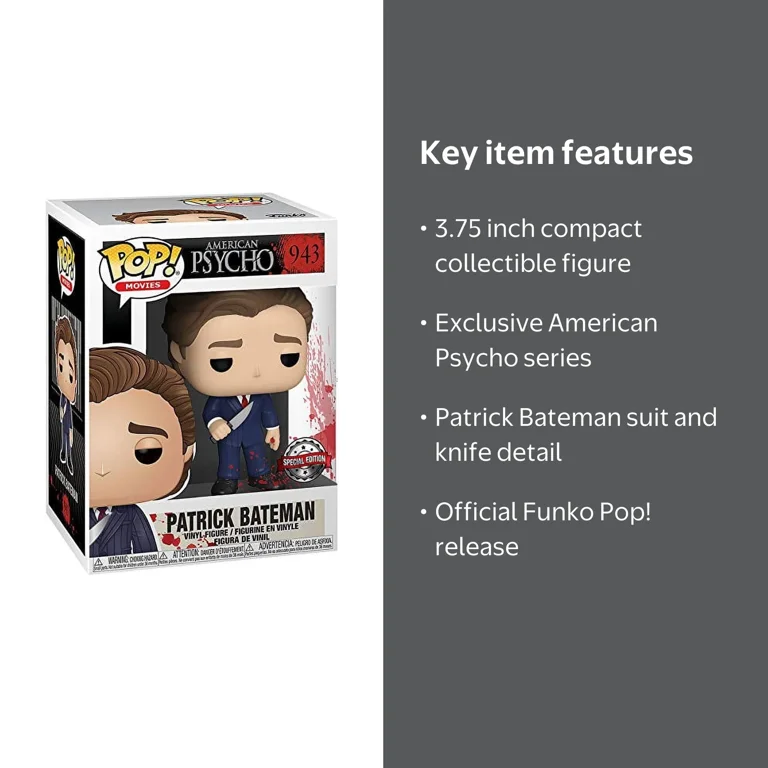 Funko Pop! Movies American Psyco Patrick Bateman in Suit with