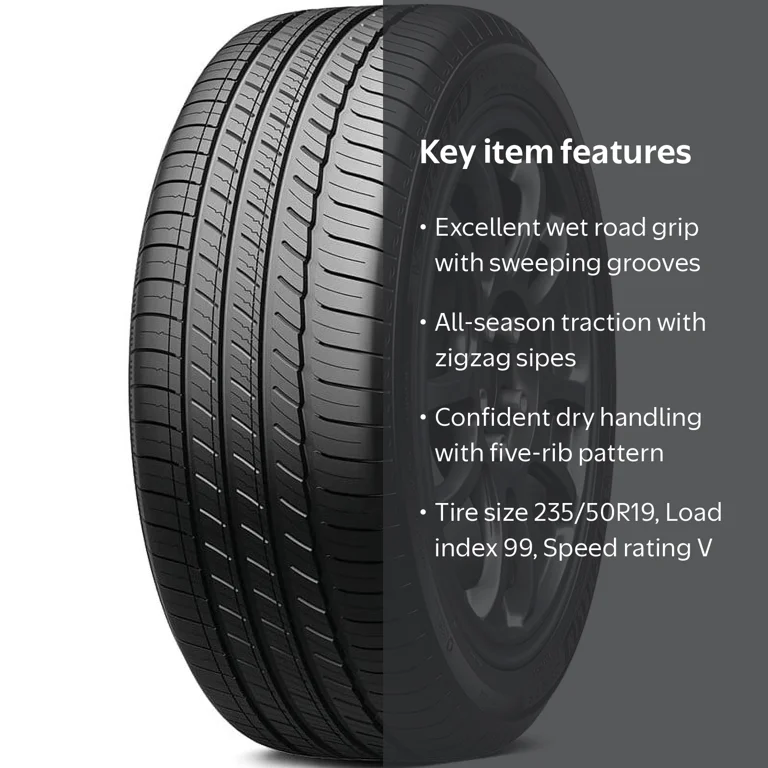 Michelin Primacy Tour A/S All-Season 235/50R19 99V Tire - Walmart.com