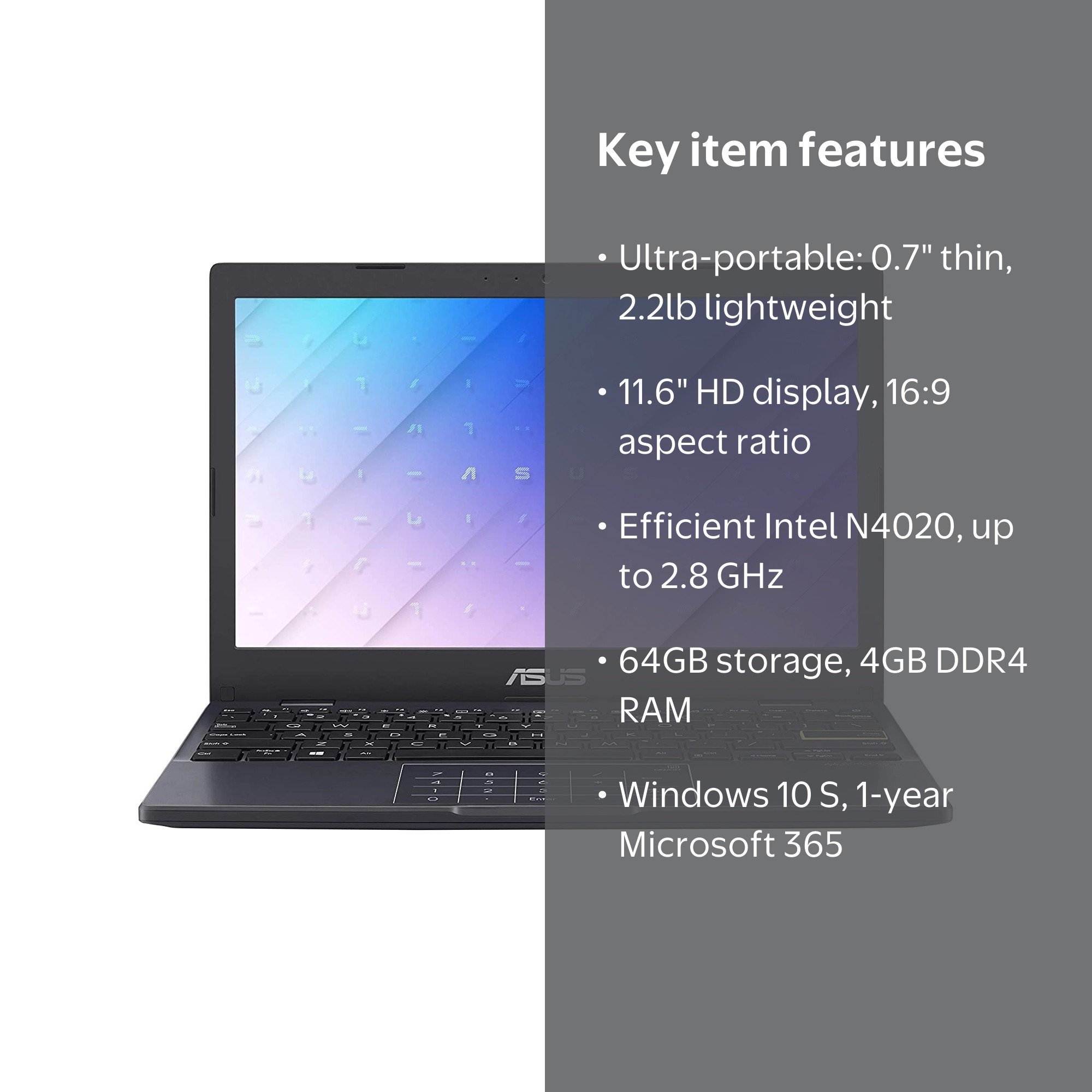 Celeron N4020メモリ6GB/SSD128GB ASUS 11.6