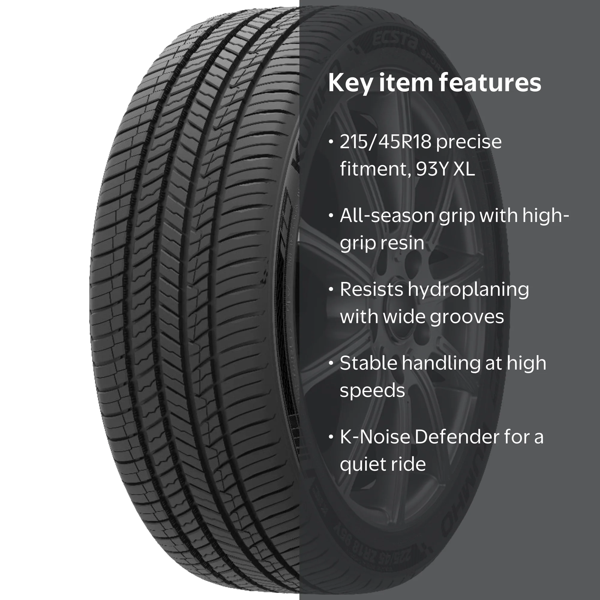 Kumho Ecsta Sport A/S PA71 All Season 215/45R18 93Y XL Passenger