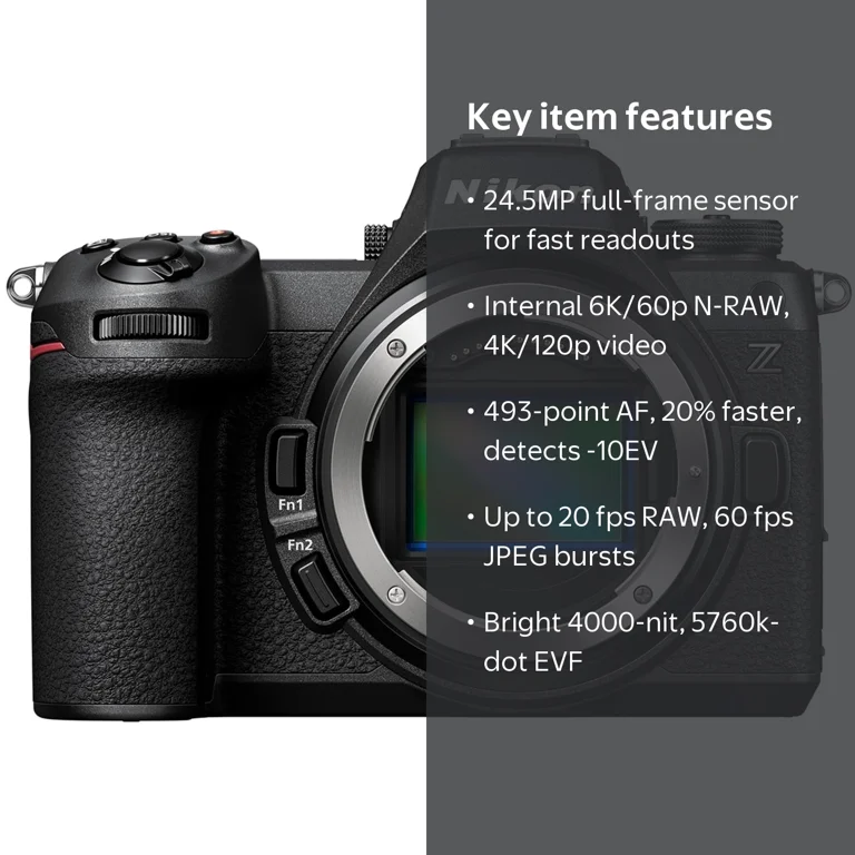 Nikon Z6III Mirrorless Camera 24MP Full Frame FX-Format Body Only