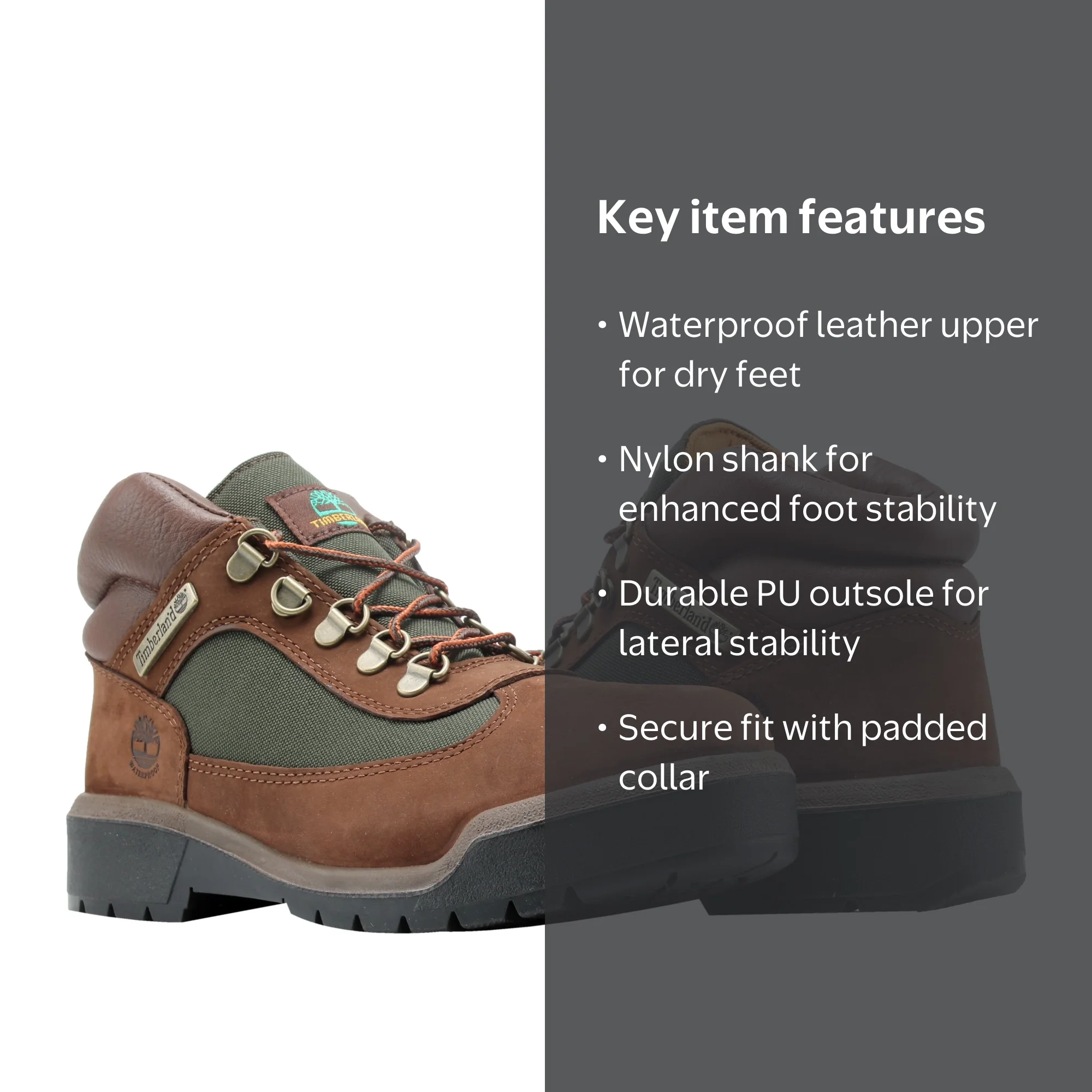 Timberland Men's Field Boot, Waterproof Leather, Cushioned EVA