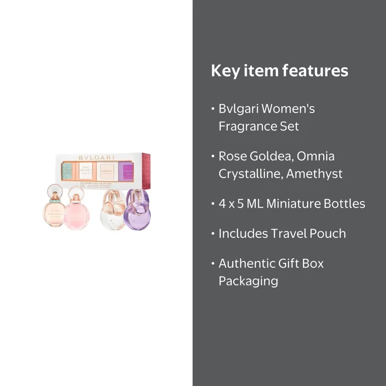Bvlgari 4 piece Womens Gift Collection miniature perfume Set NIB