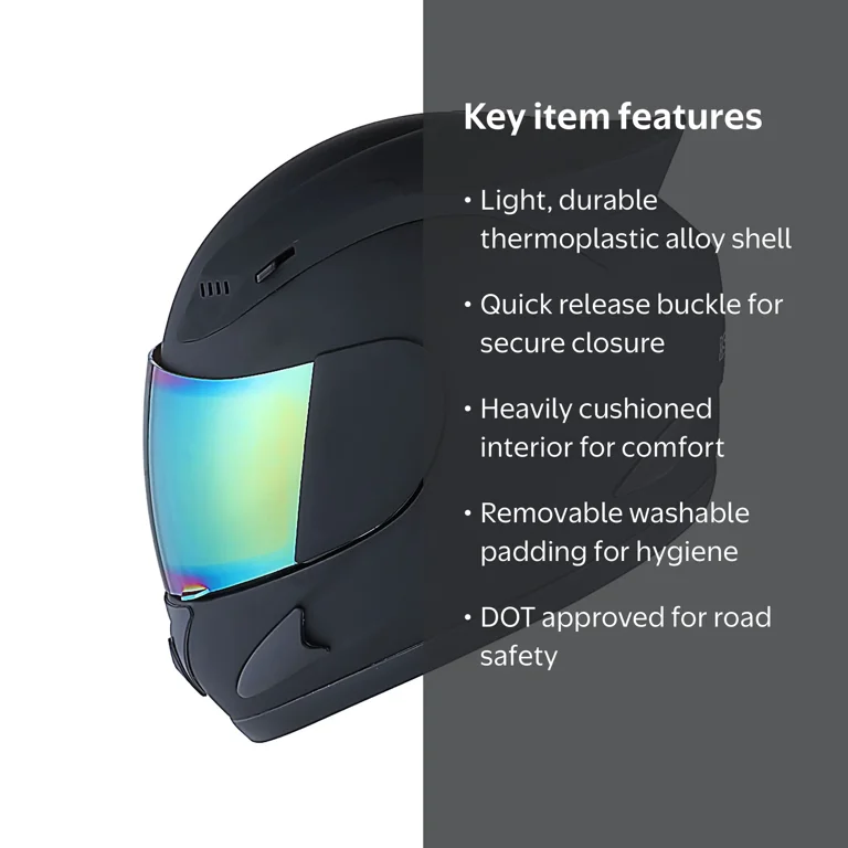 1storm motorcycle bike full face helmet mechanic matt black gray Skull 64 CM 24.4/24.8 Inch Helmet Size Tips (1)Wra measuring tape around your head about a half 1storm Motorcycle Bike Full Face