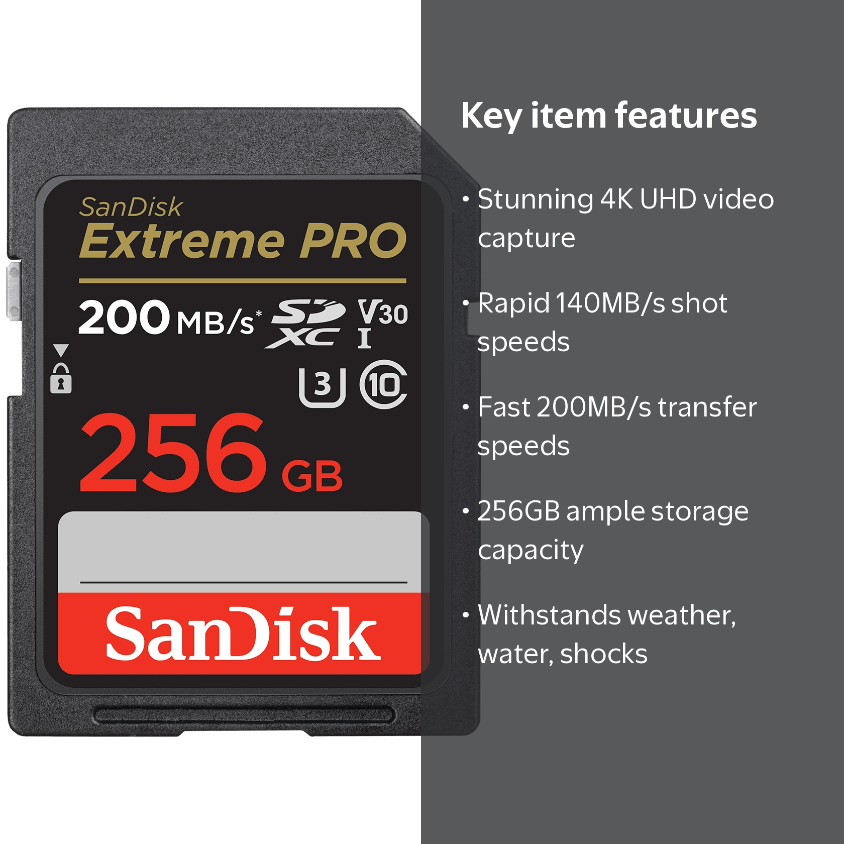 SanDisk, Memory Card, 256GB, UHS-I, 4K UHD Video Storage - Walmart.com