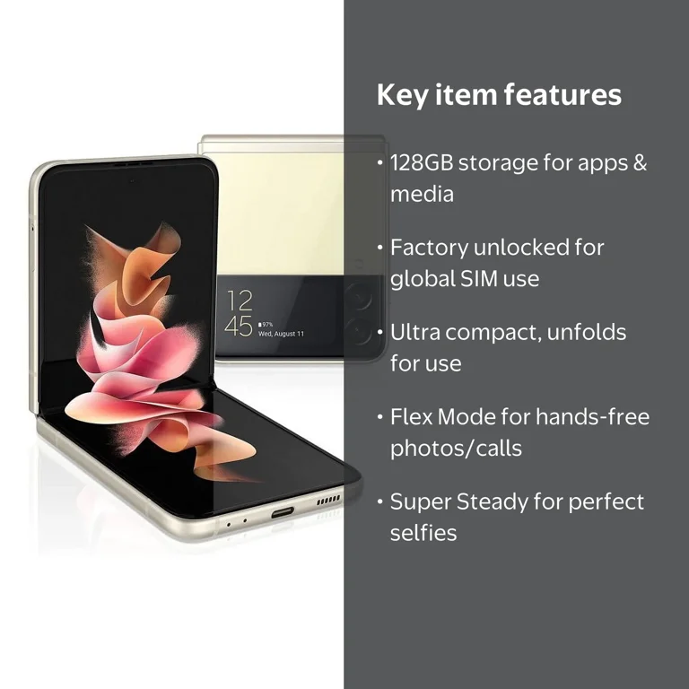 Samsung Galaxy Z Flip 3 5G Compact & Cool 128GB Factory Unlocked