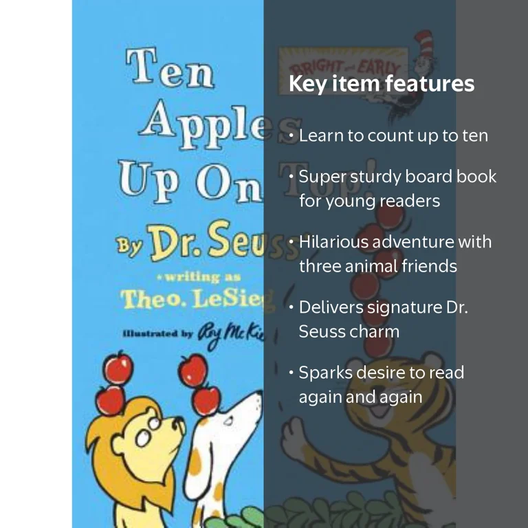 DR SEUSS: Ten Apples up on Top! (Board Book) - Walmart.com