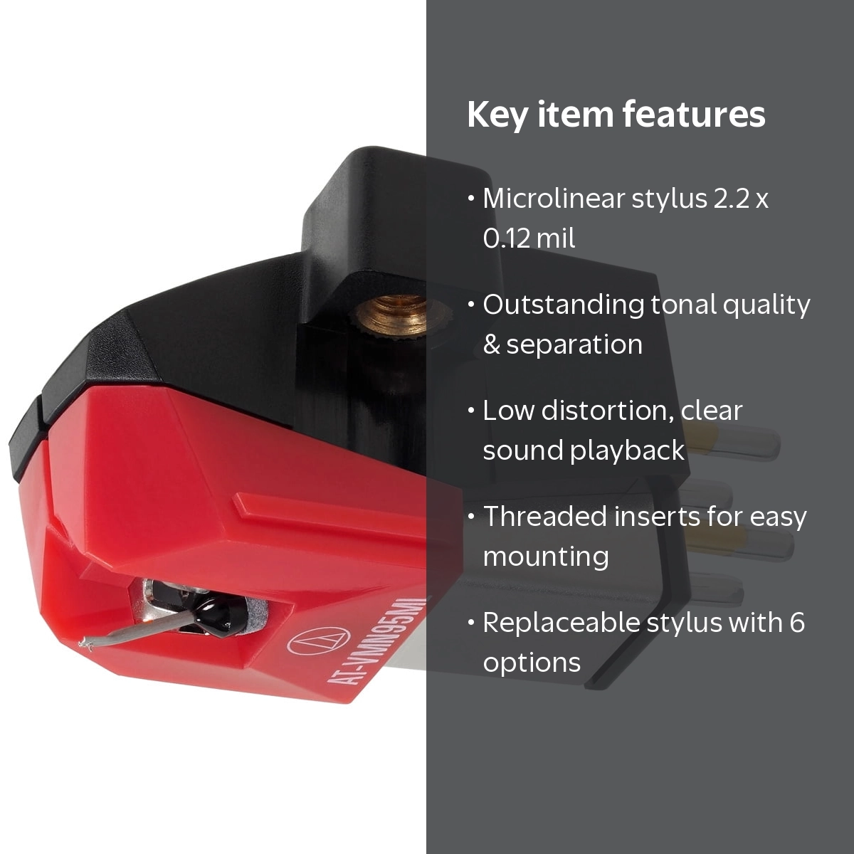 Audio-Technica AT-VM95ML Dual Moving Magnet Cartridge - Walmart.com