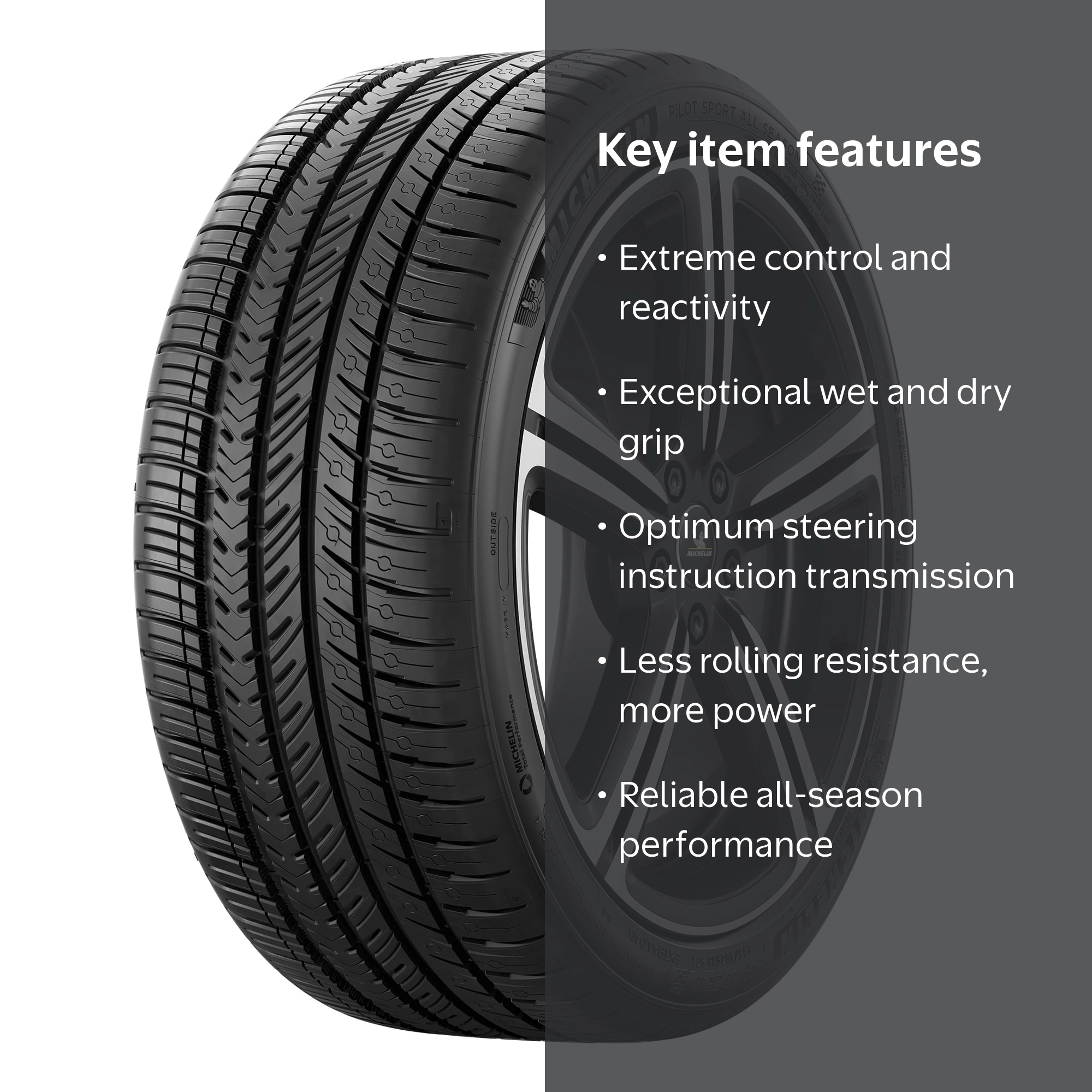 Michelin, Pilot Sport All-Season 4 Tire, 245/45ZR18/XL 100Y