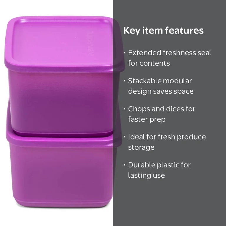 Tupperware 未使用品！　スーパーケース　2個セット Tupperware Plastic Container Cubix- 2 pieces, Purple - Walmart.com