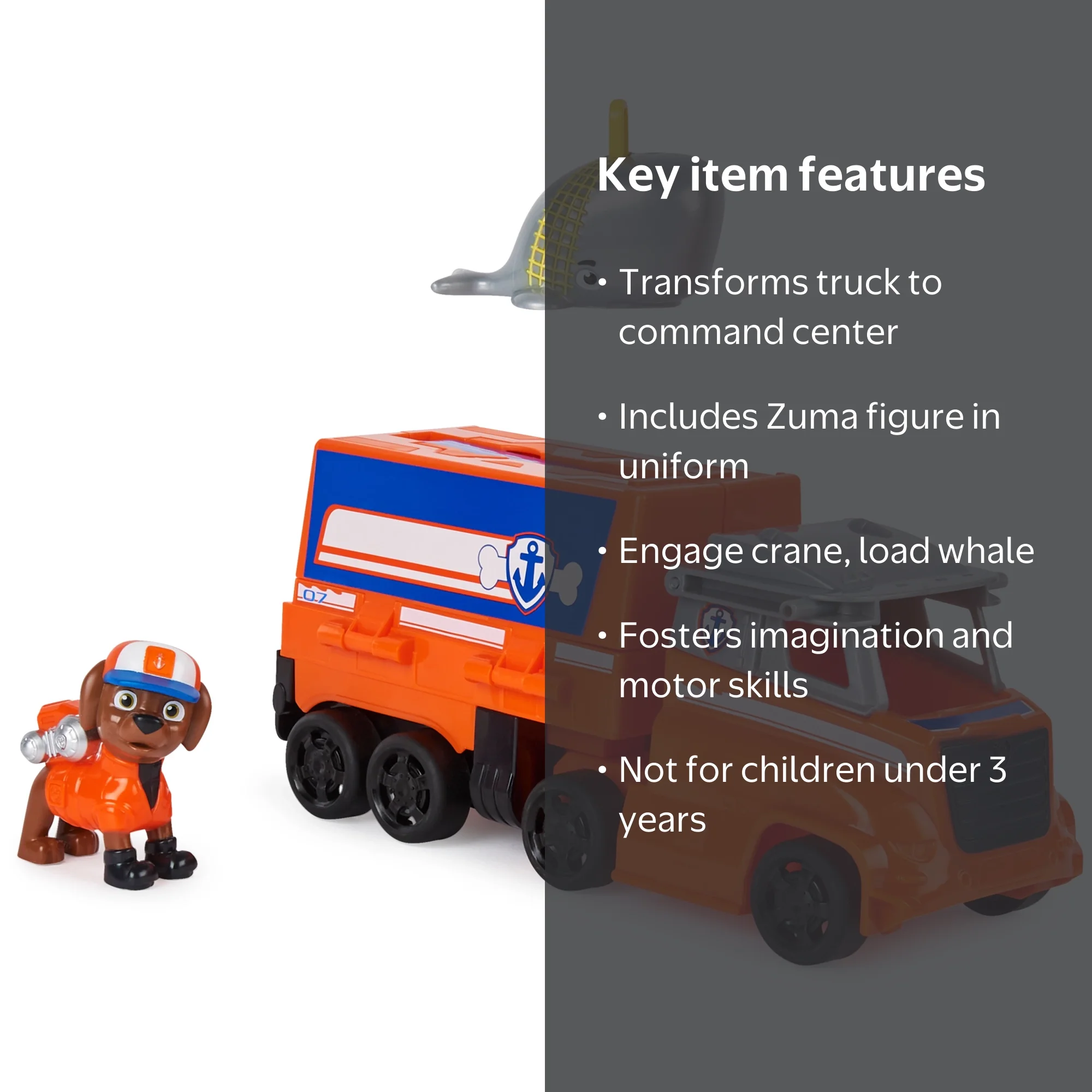 PAW Patrol, Zuma's Transforming Big Rig Rescue Truck and Action