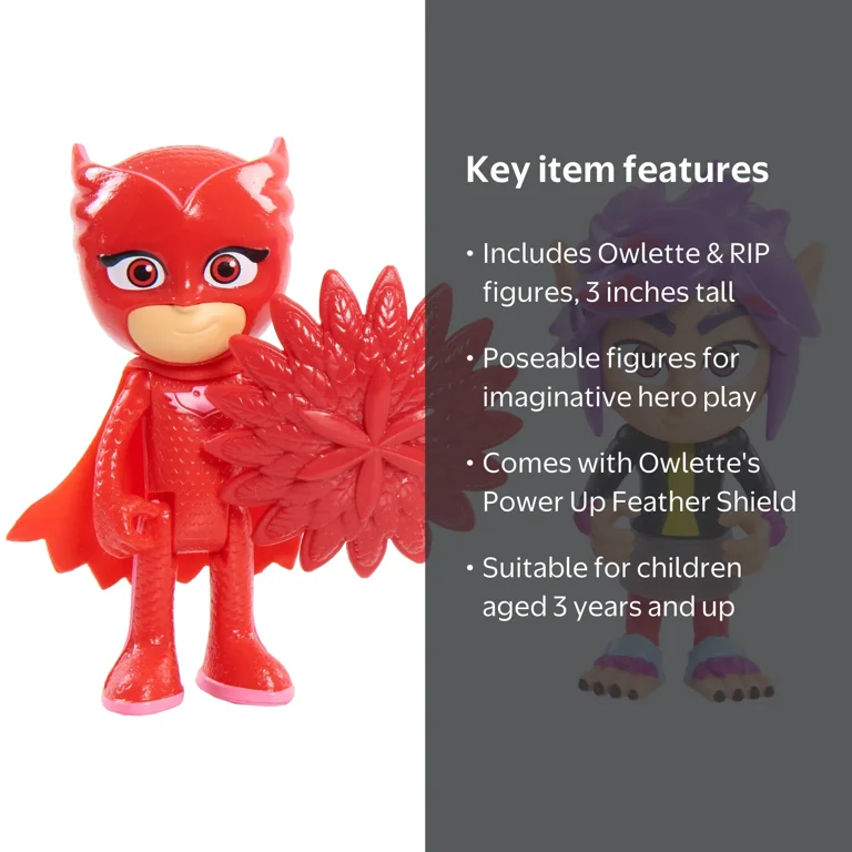 PJ Masks Hero vs. Villian 2-Pk Figure Set - Owlette & RIP